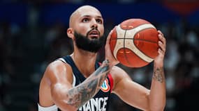 Evan Fournier lors de Canada-France, le 25 août 2023.