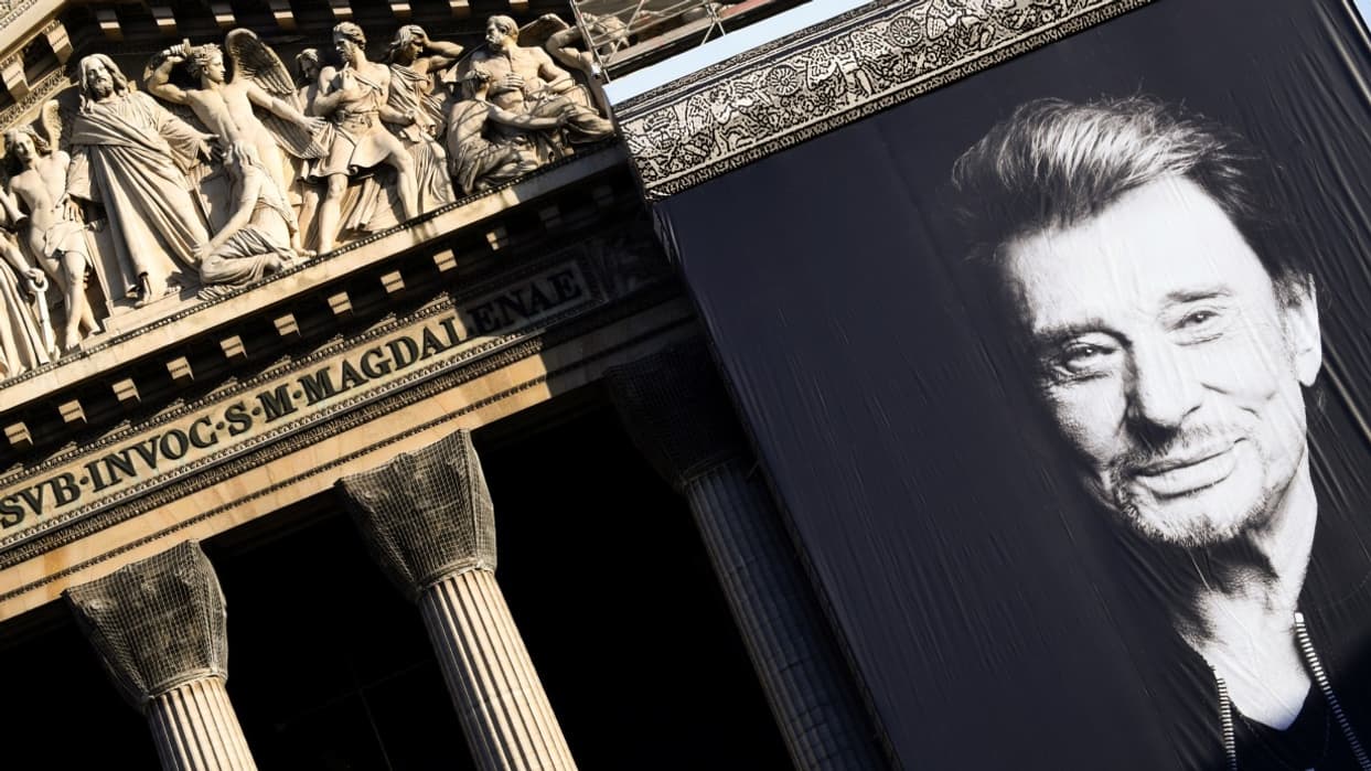 L'église de la Madeleine le 9 décembre 2017, jour des obsèques de Johnny Hallyday