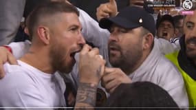 Sergio Ramos chante avec les supporters du Real