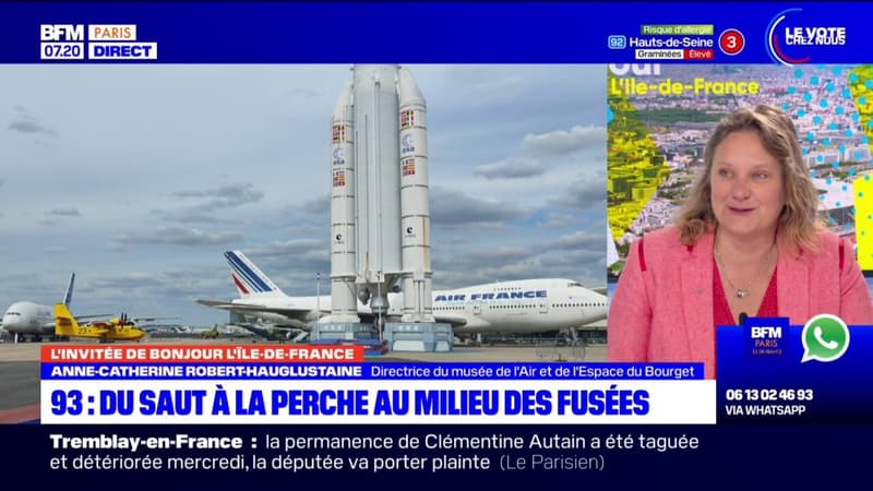 Le Bourget: du saut à la perche au milieu des avions et des fusées