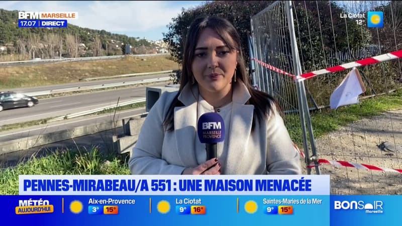 Les Pennes-Mirabeau: une maison à proximité de l'A 551 menace de s'effondrer