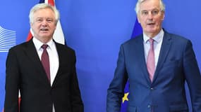 David Davis et Michel Barnier, les négociateurs des conditions du Brexit. 