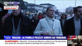Verdict du procès des viols de Mazan: Caroline, Florian et David, les enfants de Gisèle Pelicot arrivent au tribunal d'Avignon