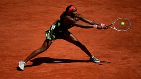 L'Américaine Cori Gauff, lors de son match du 2e tour face à la Tunisienne Ons Jabeur, le 7 juin 2021 au tournoi de Roland-Garros