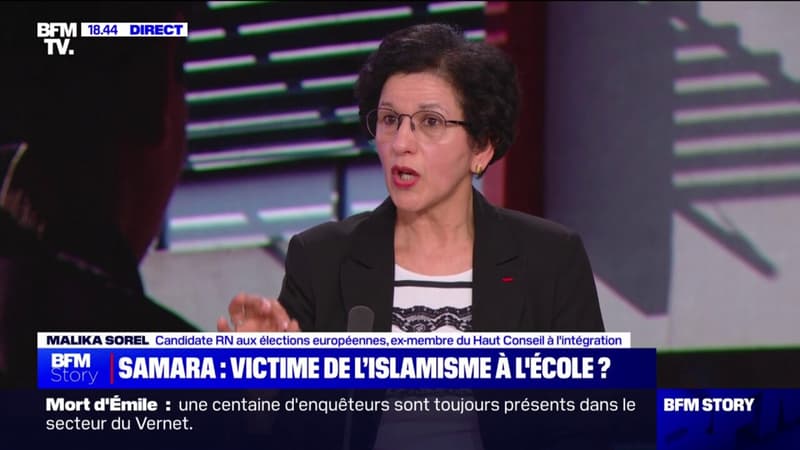 Collégienne agressée à Montpellier: Ce n'est peut-être pas anodin que ce soit une descendante de Harki, juge Malika Sorel (candidate RN aux élections européennes)
