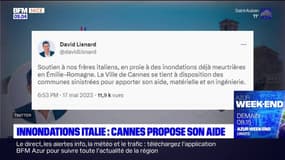 Inondations en Italie: la ville de Cannes propose son aide