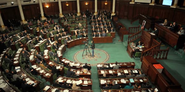 L'Assemblée constituante tunisienne, à Tunis, le 25 décembre 2013.
