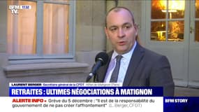 Laurent Berger sur la grève du 5 décembre: "Il est de la responsabilité du gouvernement de ne pas créer l'affrontement"