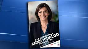 Anne Hidalgo a dévoilé son affiche officielle pour la campagne des municipales 2014.