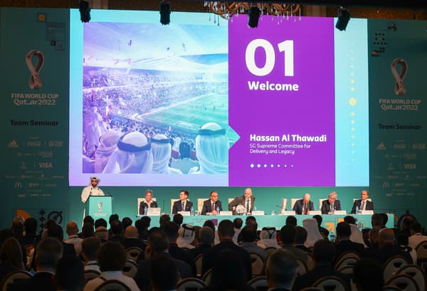 Un séminaire de la Fifa au Qatar, le 1er avril 2022
