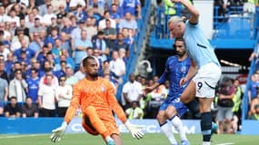 Erling Haaland ce 18 août à Stamford Bridge 