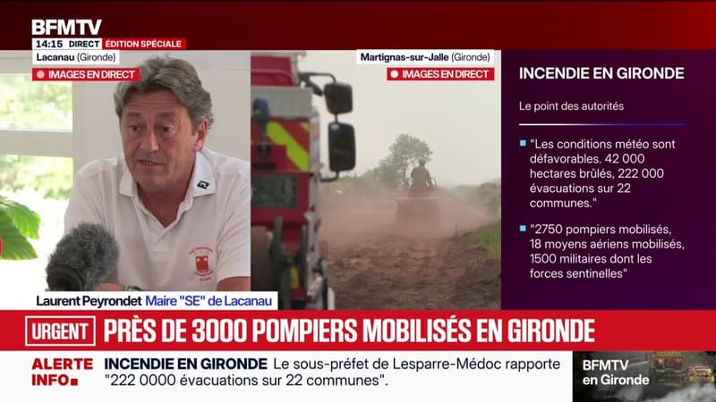 Incendies en Gironde: "Les évacuations sont terminées" à Lacanau, annonce le maire