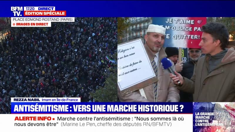 Marche contre l'antisémitisme: Je déplore l'absence de certaines organisations musulmanes de France (Rezza Nabil, Imam francilien)