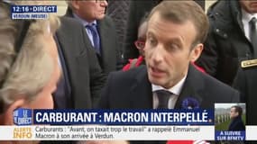 "Le carburant, c'est pas bibi !" Interpellé sur le terrain, Emmanuel Macron s'explique