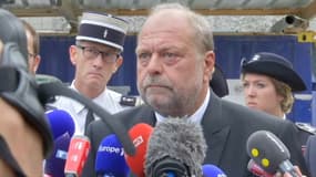 Le ministre de la Justice, Eric Dupond-Moretti à la prison de Fleury-Mérogis le 23 août 2022. 