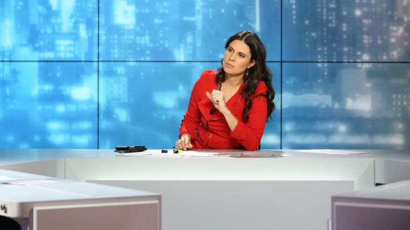 Apolline de Malherbe sur le plateau de l'émission "BFM Politique"