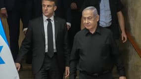 Le président de la République Emmanuel Macron et le Premier ministre israélien Benjamin Netanyahu le 24 octobre 2023. 
