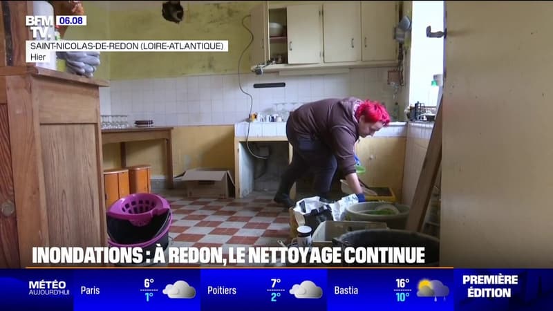 Inondations près de Rennes: le nettoyage continue