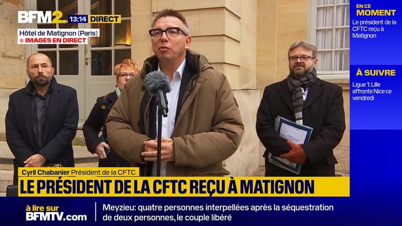 Retraites: reçu à Matignon, le président de la CFTC souhaite un 