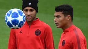 Neymar et Thiago Silva (PSG)