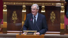 Le Premier ministre Michel Barnier lors de son discours de politique générale le 1er octobre 2024.