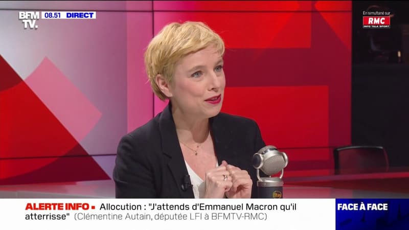 Clémentine Autain (LFI) sur la réintégration d'Adrien Quatennens: 