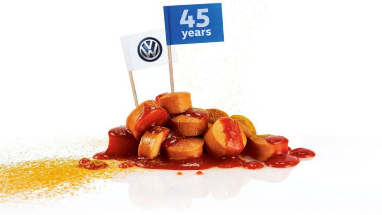 La currywurst 'hergestellt in Deutschland' fête cette année son 45e anniversaire. La currywurst 'hergestellt in Deutschland' fête cette année son 45e anniversaire.