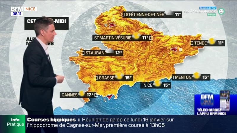 Météo Côte d'Azur: des éclaircies le matin, progression des nuages dans l'après-midi