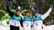 La Française, à droite, a décroché la médaille de bronze en poursuite sur 10km.