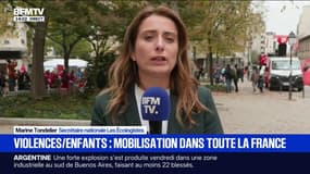 "La manière dont l'État prend en charge les enfants de l'ASE est une honte nationale", déclare Marine Tondelier en marge des rassemblements contre les violences faites aux enfants qui ont lieu dans toute la France