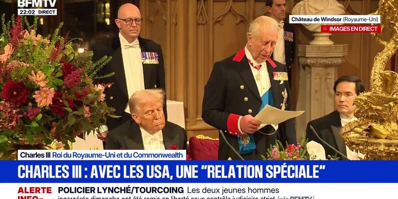 Banquet royal à Windsor avec Donald Trump: "La Tyrannie menace l'Europe", souligne Charles III, roi du Royaume-Uni