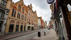 Une rue de la ville de Bruges, en Belgique, le 29 avril 2020