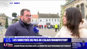 Pas-de-Calais: les habitants de Blendecques manifestent en soutien aux sinistrés des inondations 