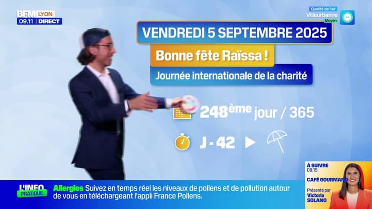 Danse du soleil et idées sorties - La météo de Colas du vendredi 5 septembre 2025