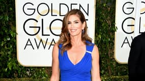 Cindy Crawford lors de la cérémonie des Golden Globes en janvier 2015.