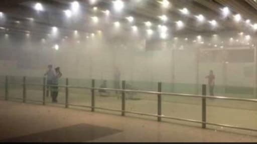 Une photo prise après l'explosion à l'aéroport de Pékin et postée sur Twitter par user@livein_china
