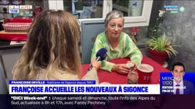 Sigonce: Françoise accueille les nouveaux arrivants au village