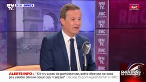 "Trucage!": Nicolas Dupont-Aignan dénonce l'intérêt des sondages, "faits sur ceux qui sont sûrs d'aller voter"