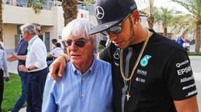 Bernie Ecclestone et Lewis Hamilton en 2015