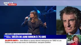 Mort de Jane Birkin: "On l'aimait, on l'adorait", l'hommage de Jack Lang, ancien ministre de la Culture 