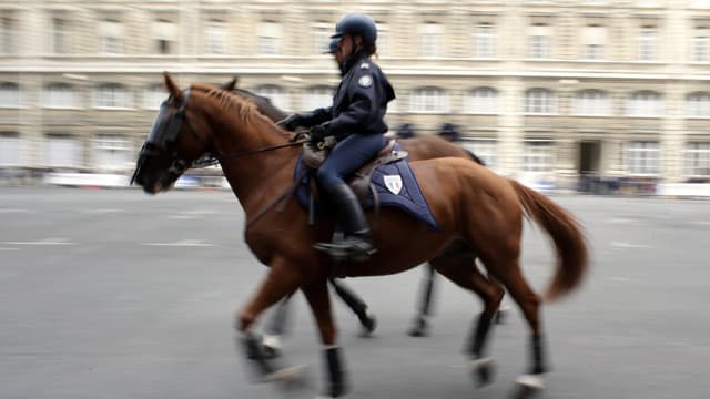 La police de St-Ouen a opté pour le cheval, arme de "dissuasion" contre le trafic de drogue