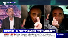 "C'est un geste de racaille": Robert Ménard pense qu'Éric Zemmour a dû avoir "honte de lui" après son doigt d'honneur