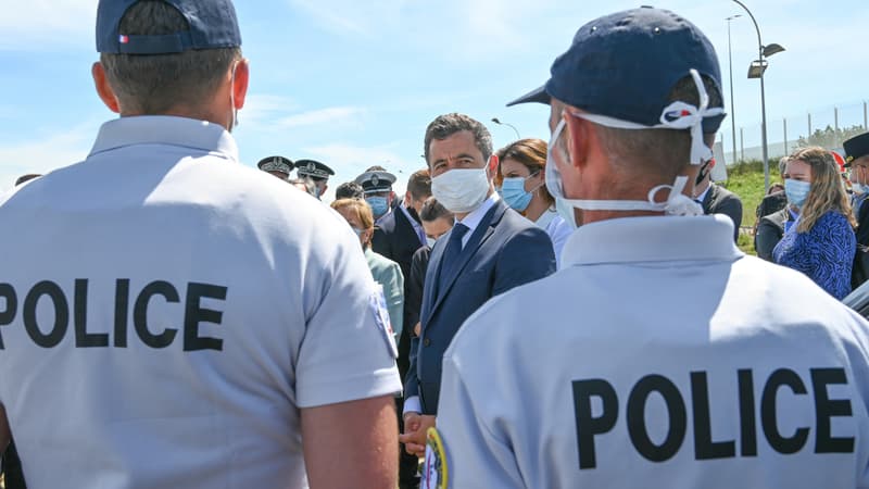 Gérald Darmanin à Calais.