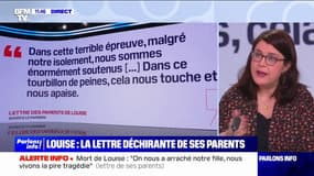 "Son absence nous déchire les cœurs":  les parents de Louise publient une lettre 13 jours après la mort de la jeune fille