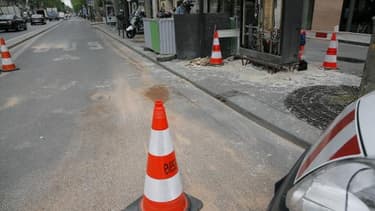 Lieu de l'accident à Paris où un véhicule de la police a percuté la camionnette conduite par un livreur de 40 ans décédé peu après, le 28 mai 2015