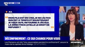 Je veux que mon fils retourne à l'école mais je n'ai pas répondu à temps à la directrice, que faire? 