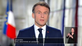Emmanuel Macron lors de ses vœux à Paris le 31 décembre 2024