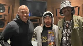 Dr. Dre, Eminem et Snoop Dogg en studio le 16 août 2022