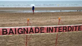 Sur une plage de Trouville-sur-Mer, le 2 août 2021. 