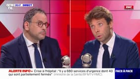 Aurélien Rousseau appelle à "reprendre le réflexe de mettre un masque" dès "qu'on a un symptôme ou en contact avec des personnes fragiles"